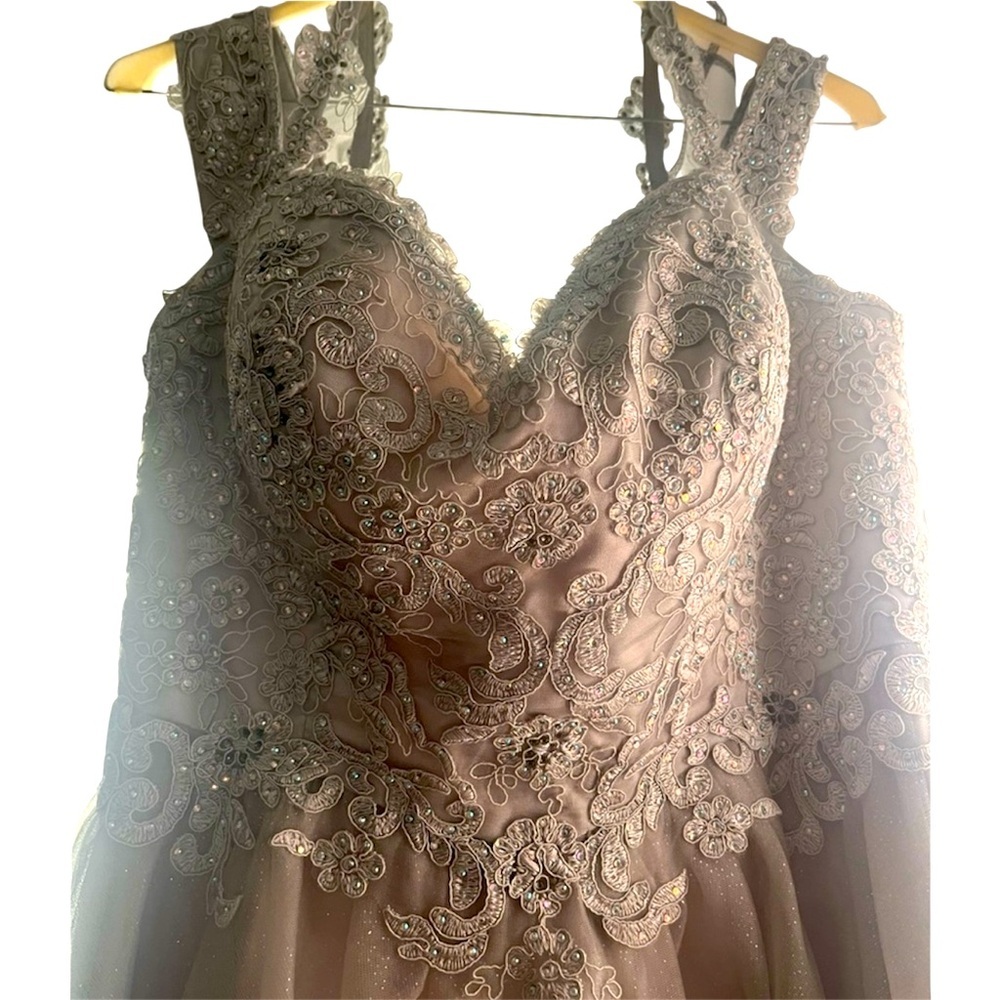 Cinderella Divine homecoming prom wedding dress shimmer fancy elegant worn once - Picture 9 of 10